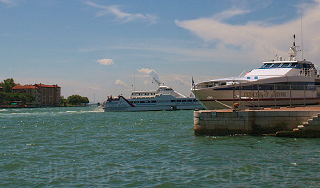 Boats port in venice photo