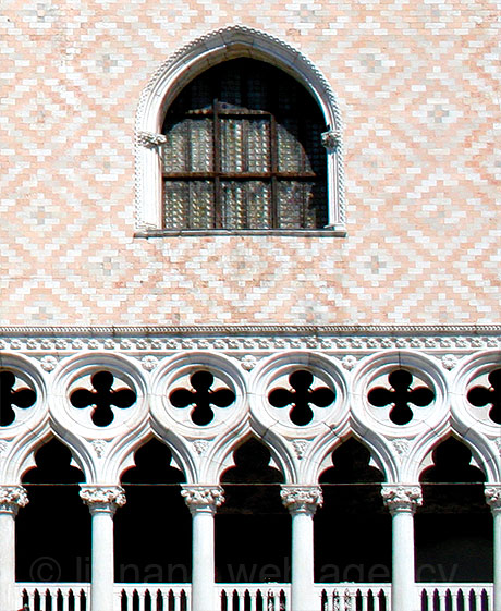 Duke s palace window in venice photo