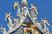 Angel Statues On Top Of The Roof Of San Marco Basilica In Venice