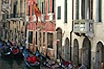 Gondolas In Front Of Lisbona Hotel In Venice